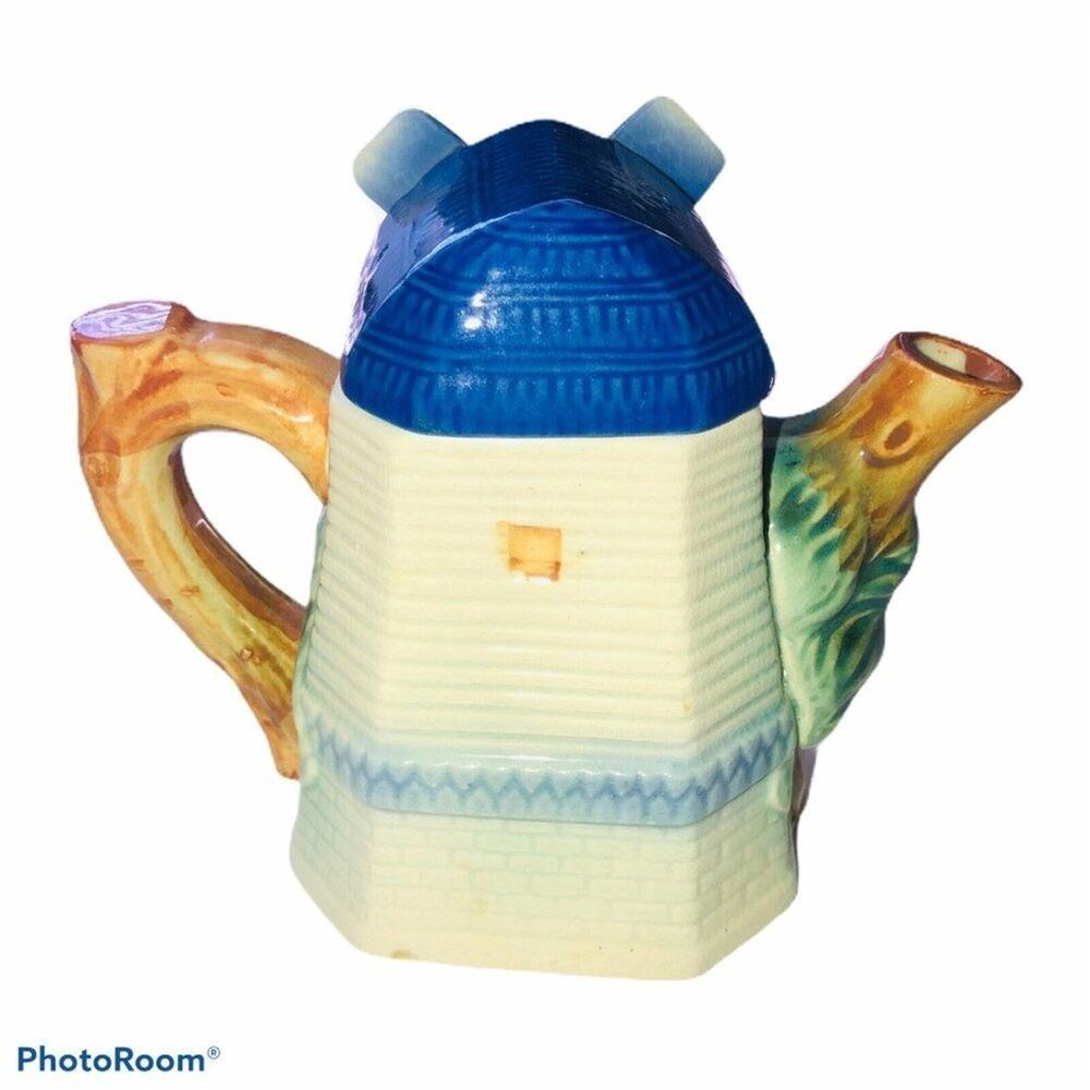 Sakura Windmill House Ceramic Mini One Cup Collectible Teapot - Picture 8 of 11
